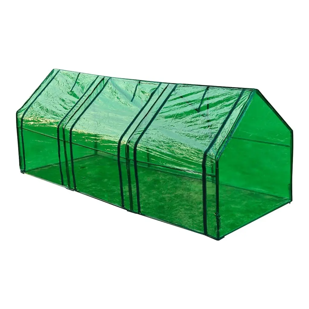 Greenhouse 3 Door Tear Resistant Green Cover UV Protected Powder Coated Steel Garden Plant Shelter