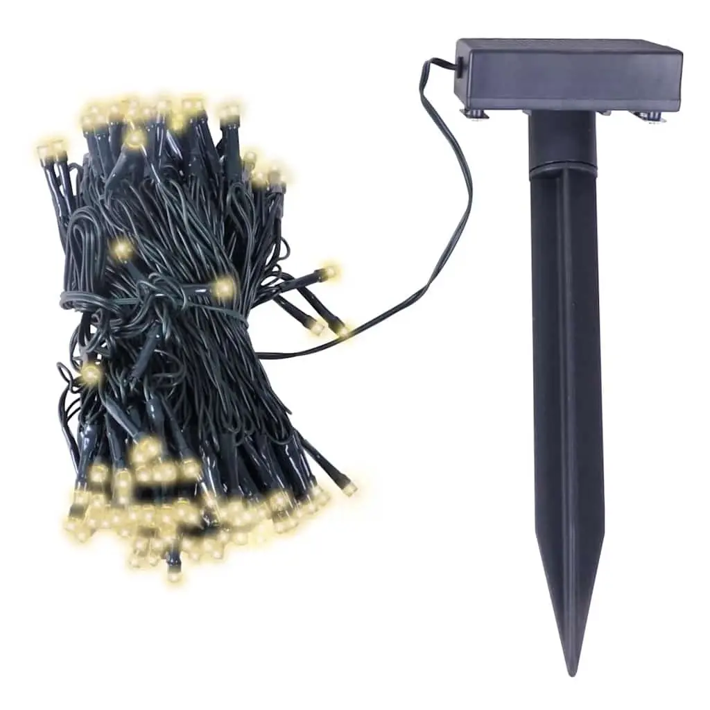Solar String Lights Warm White 200 Beads Outdoor Garden Decoration 24 Meter