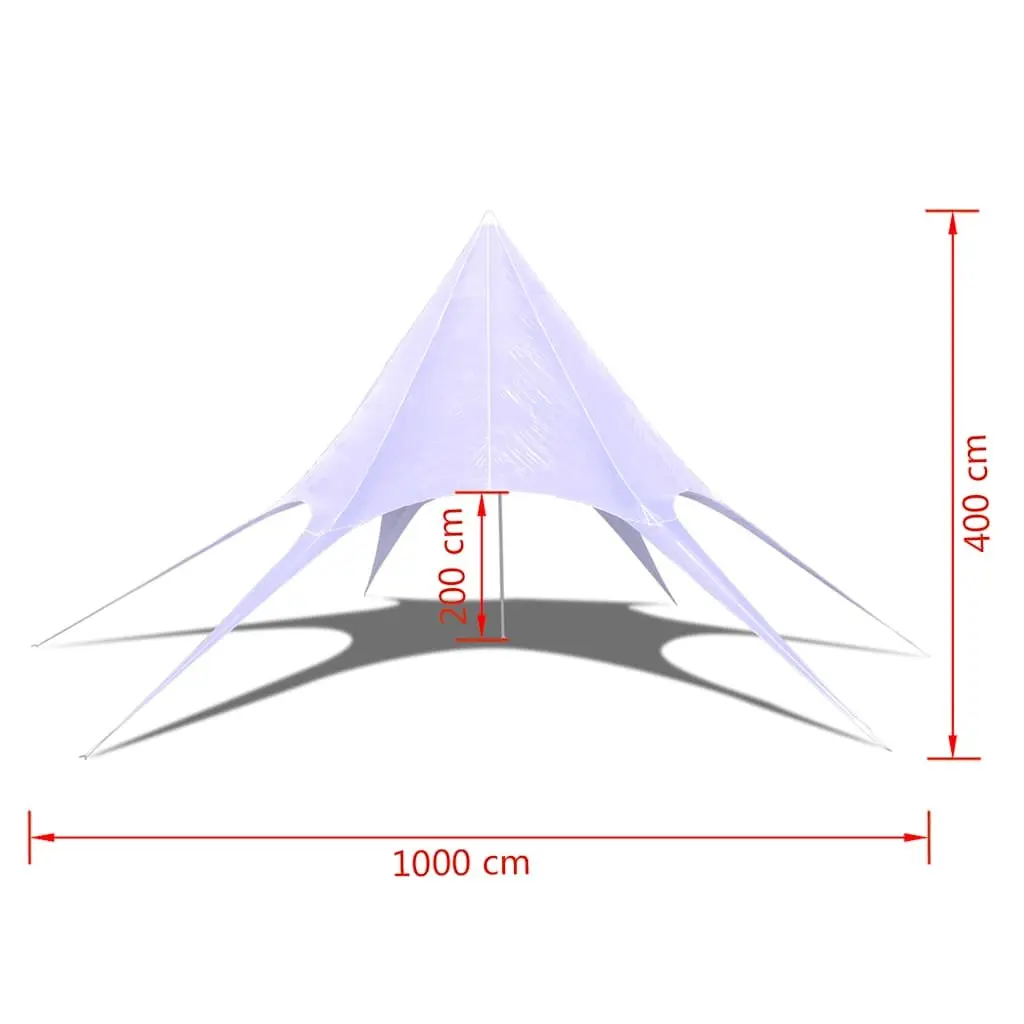 Hexagon Star Gazebo Pavilion Oxford Fabric 10m White Outdoor Canopy