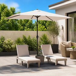 Practical Garden Parasol 200 x 300 cm for Various Settings
