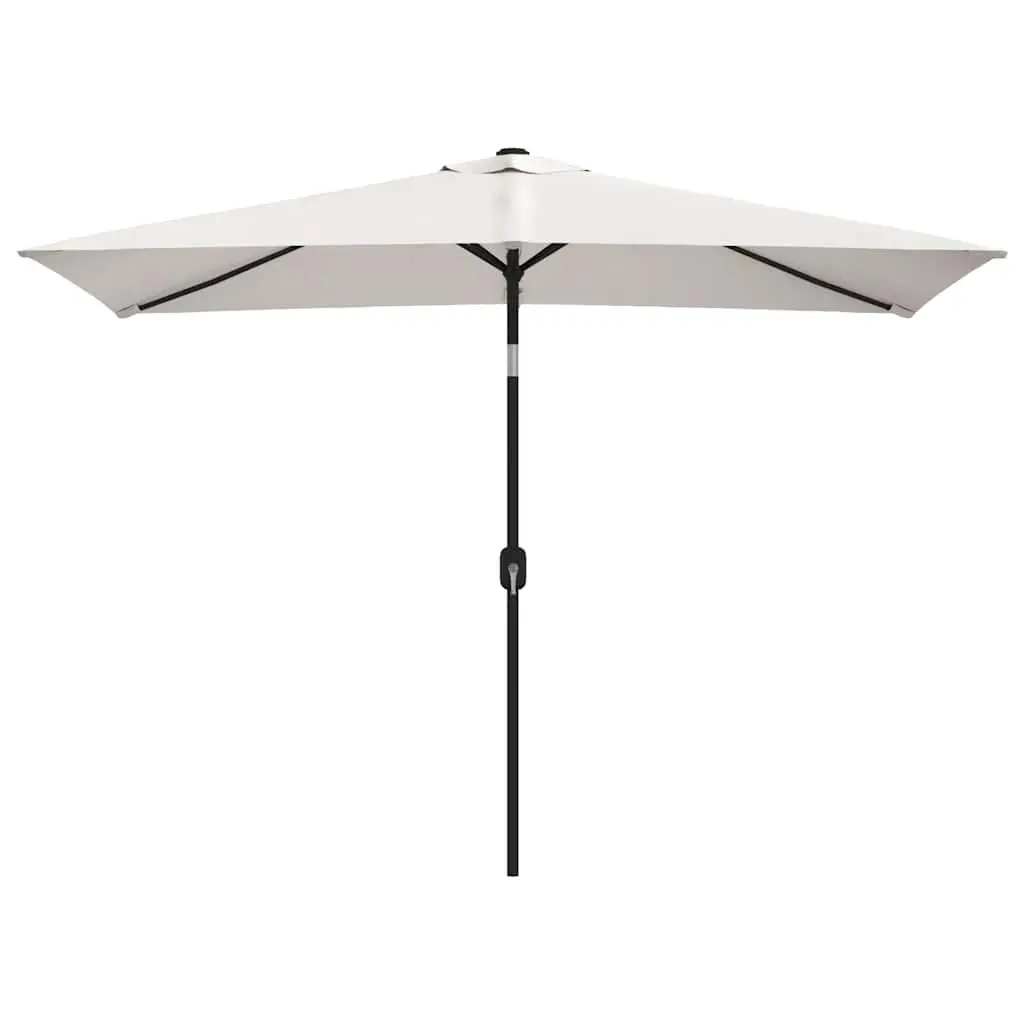 Garden Parasol Rectangular UV Protection 200 x 300 cm White Polyester Steel