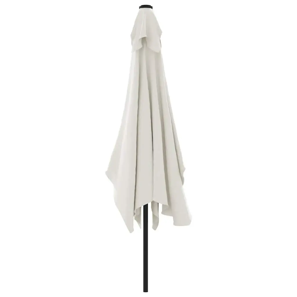 Garden Parasol Rectangular UV Protection 200 x 300 cm White Polyester Steel
