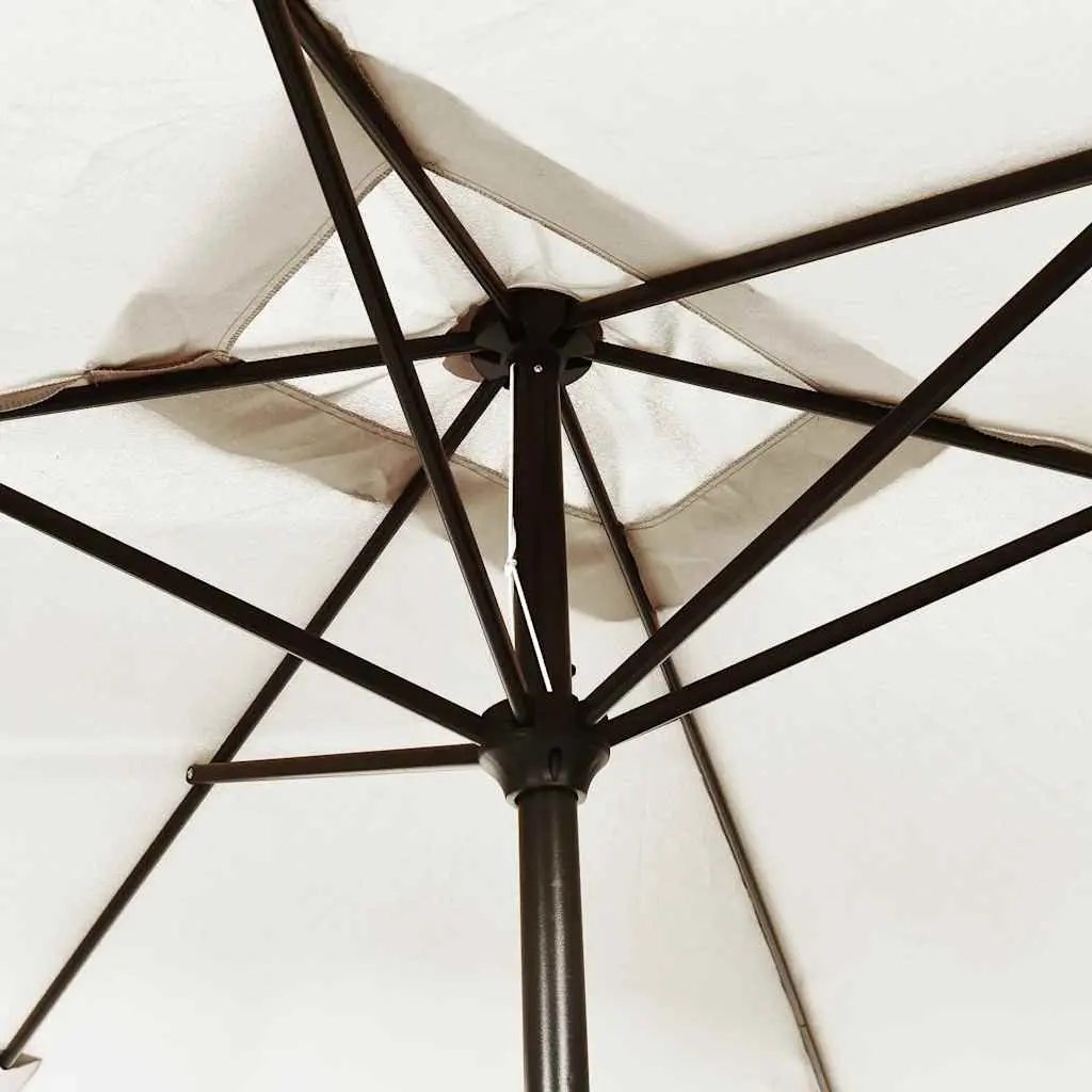 Garden Parasol Rectangular UV Protection 200 x 300 cm White Polyester Steel