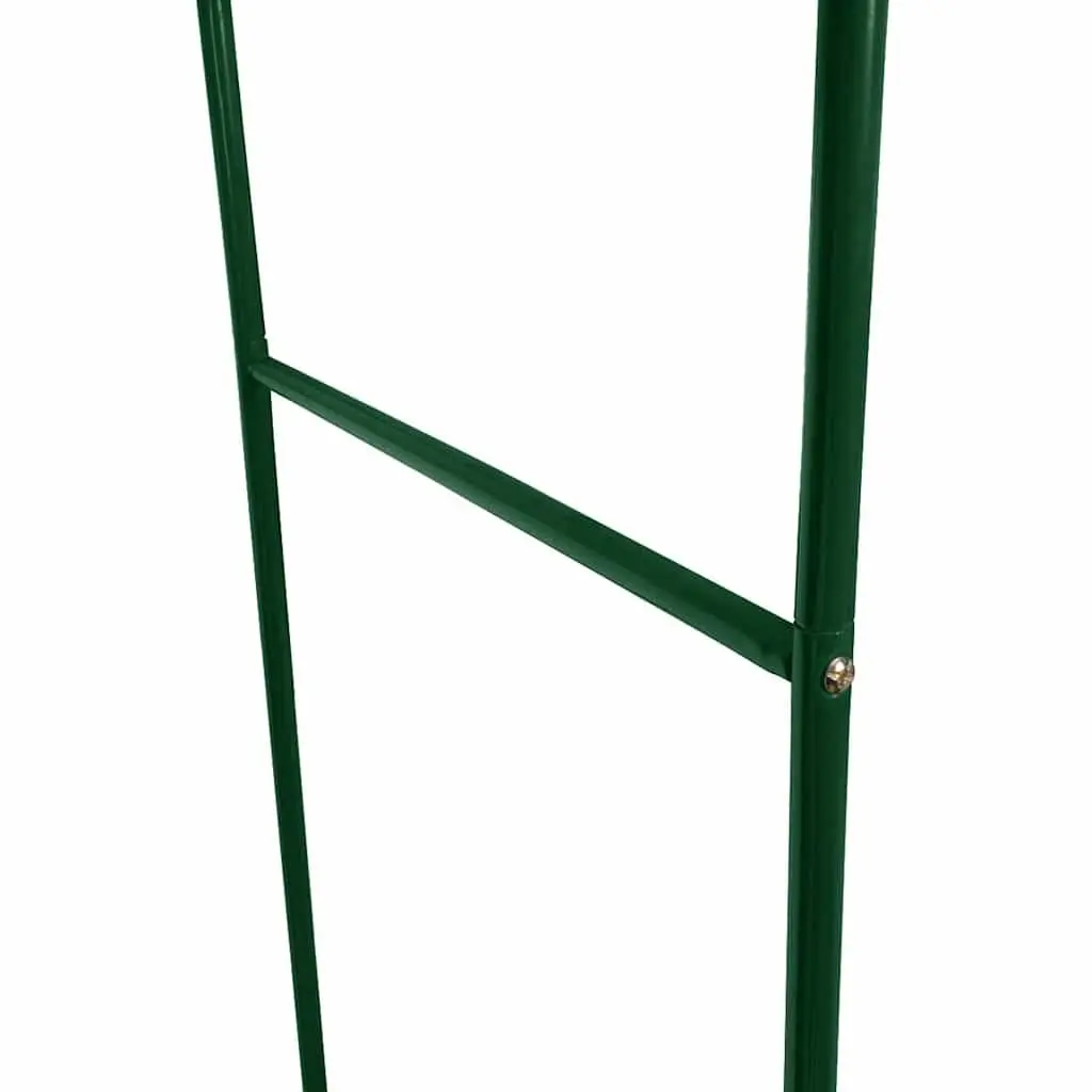 Garden Arch Iron Green 2.4m Height 1.4m Width 2 pcs Climbing Plants Outdoor Trellis Support Structure