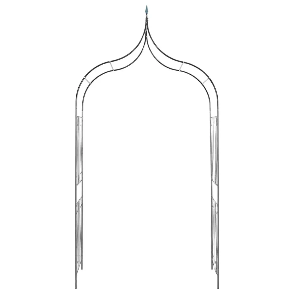 Garden Arch Spike Design Dark Green Climbing Plants Outdoor Structures Metal