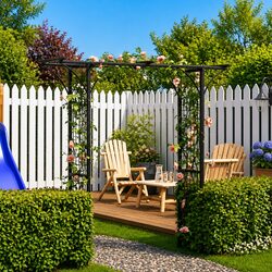 Versatile Black Garden Arch for Home and Garden Use