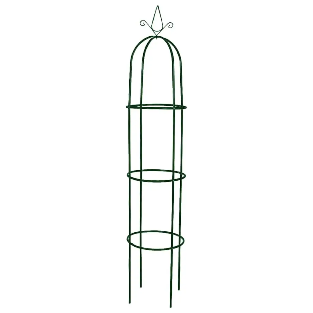 Garden Arch Towers Iron 2 Pieces Green Climbing Plants Outdoor Patio Trellis