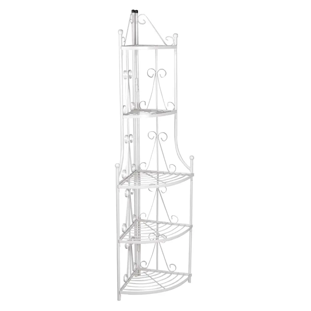 White Corner Rack for Indoor and Outdoor Use