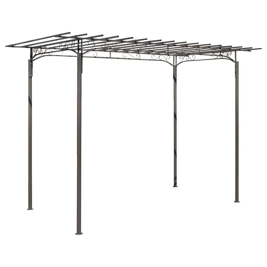 Garden Arbor Pavilion Steel Structure for Climbing Plants Outdoor Use Silver