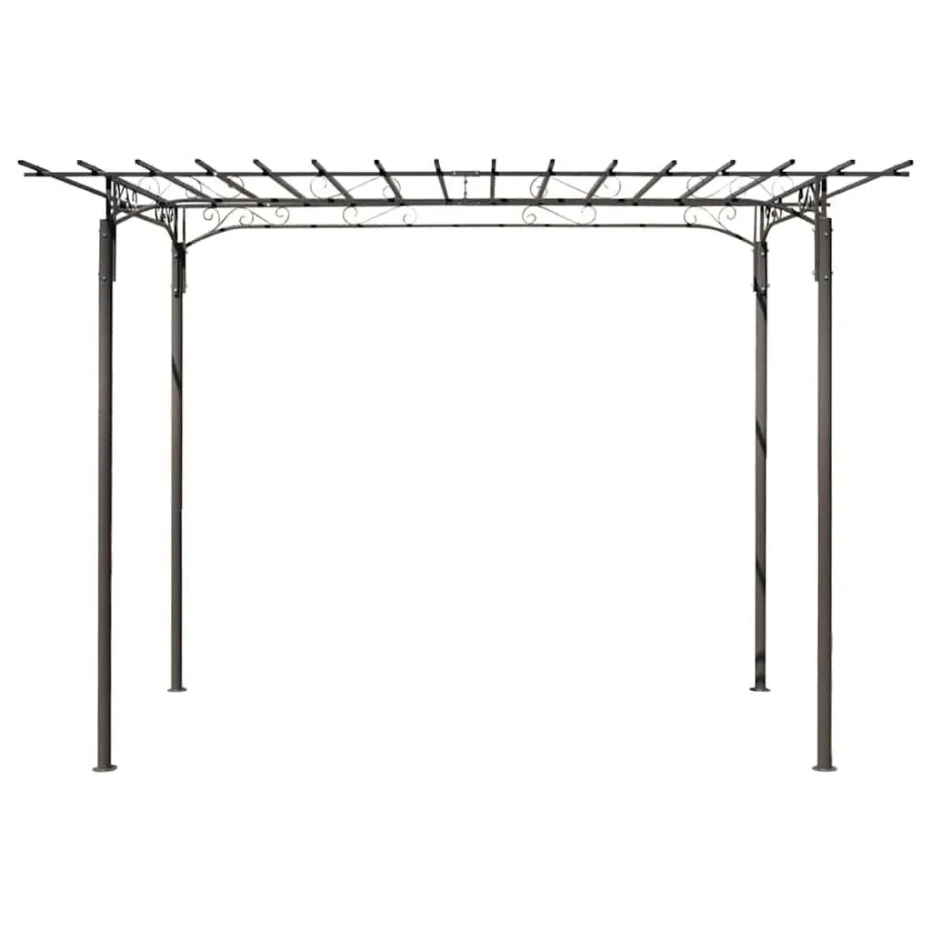 Garden Arbor Pavilion Steel Structure for Climbing Plants Outdoor Use Silver
