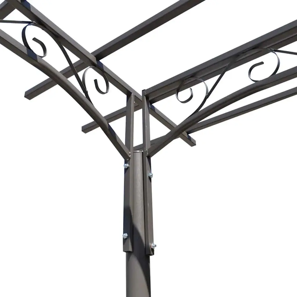 Garden Arbor Pavilion Steel Structure for Climbing Plants Outdoor Use Silver
