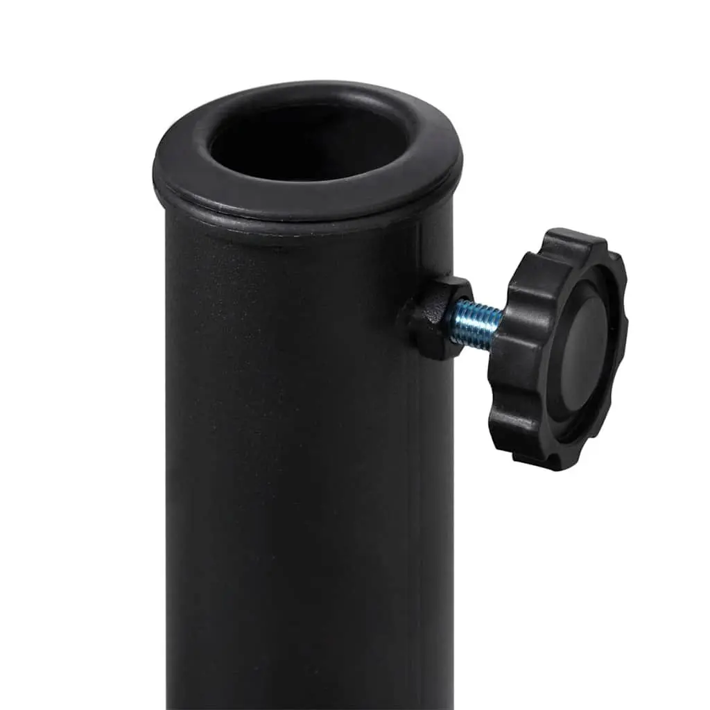 Half Round Outdoor Umbrella Stand Resin Black Durable Garden Patio Base