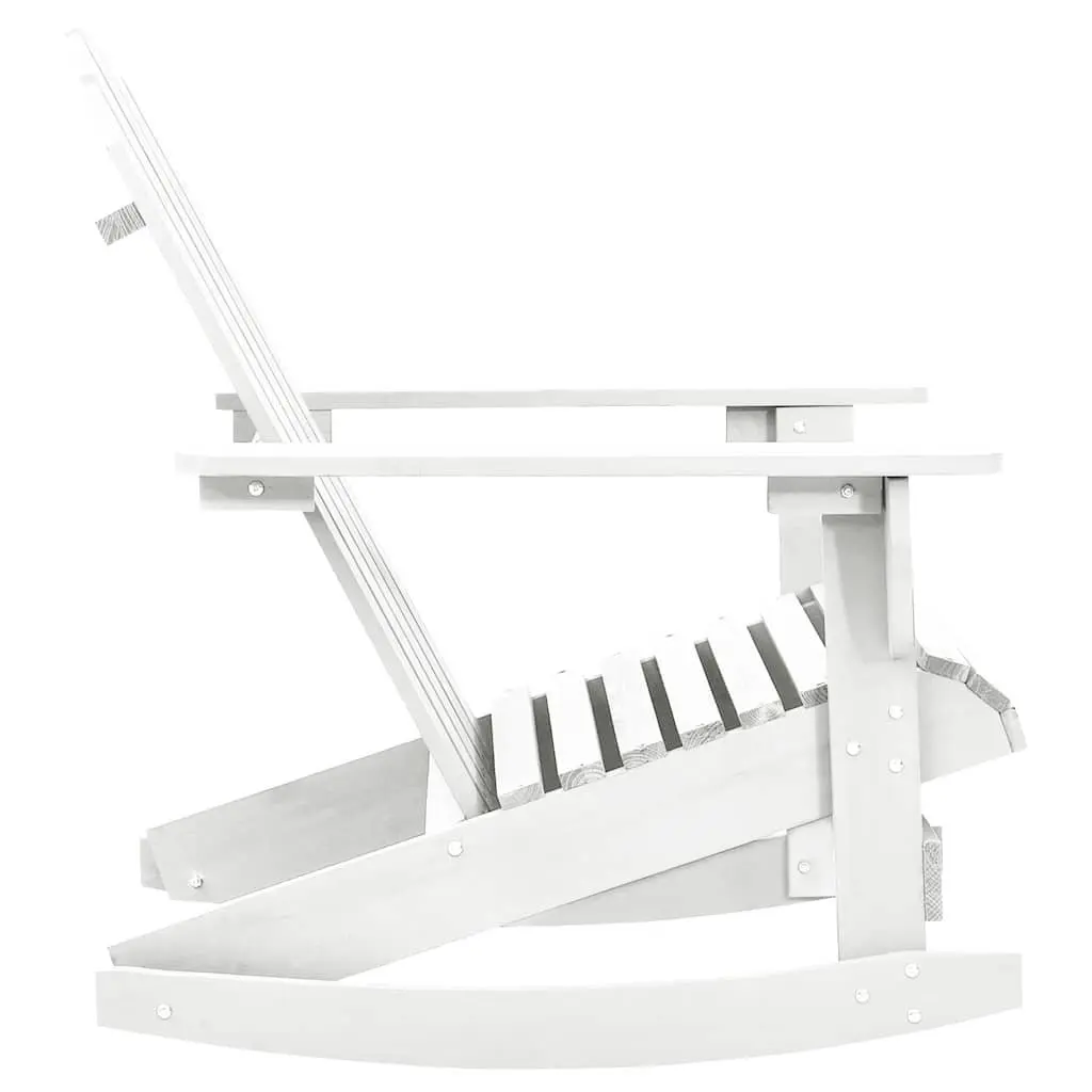 Wooden Garden Rocking Chair Outdoor Patio Armchair Solid Hardwood White