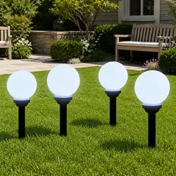Versatile 4-Piece Solar LED Light Set for Home Use
