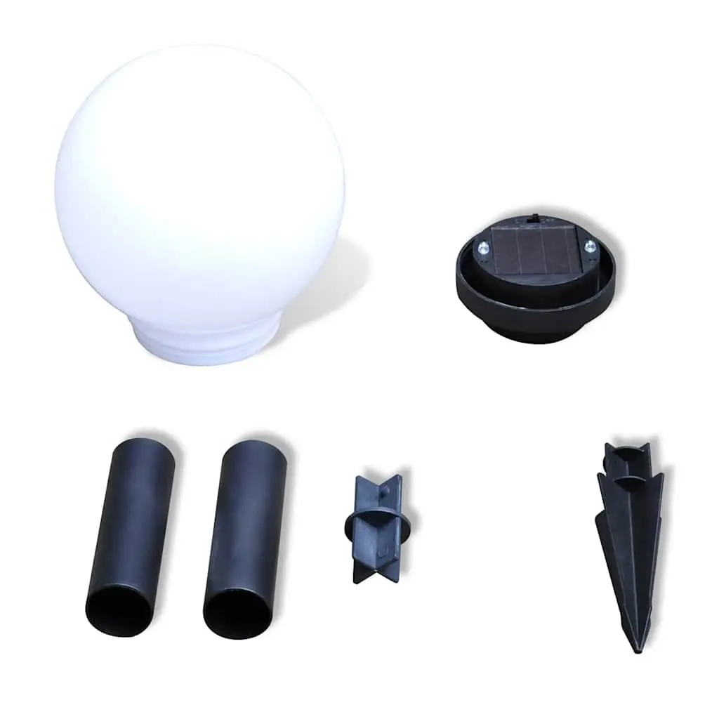 Outdoor Solar LED Lights Durable Plastic 15cm White 4 Piece Set