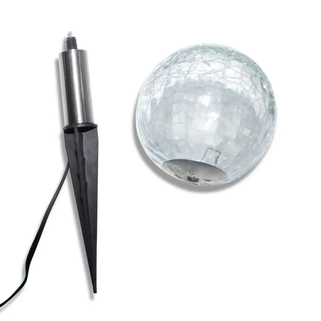 Solar LED Ball Lights Set Plastic 3 Piece White