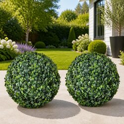 Versatile 35cm Artificial Green Topiary Balls for Any Setting