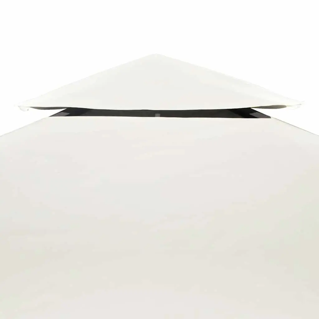 Canopy Top Cover Replacement Waterproof 3x3m PVC Coated White Outdoor Garden Shade