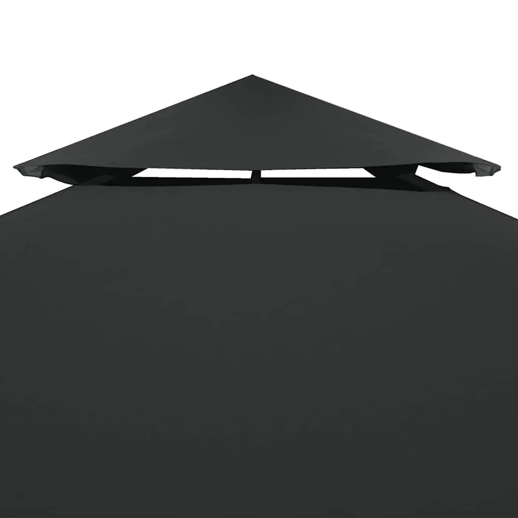 Waterproof Gazebo Cover Canopy Top PVC Coated 3x3m Dark Grey Replacement