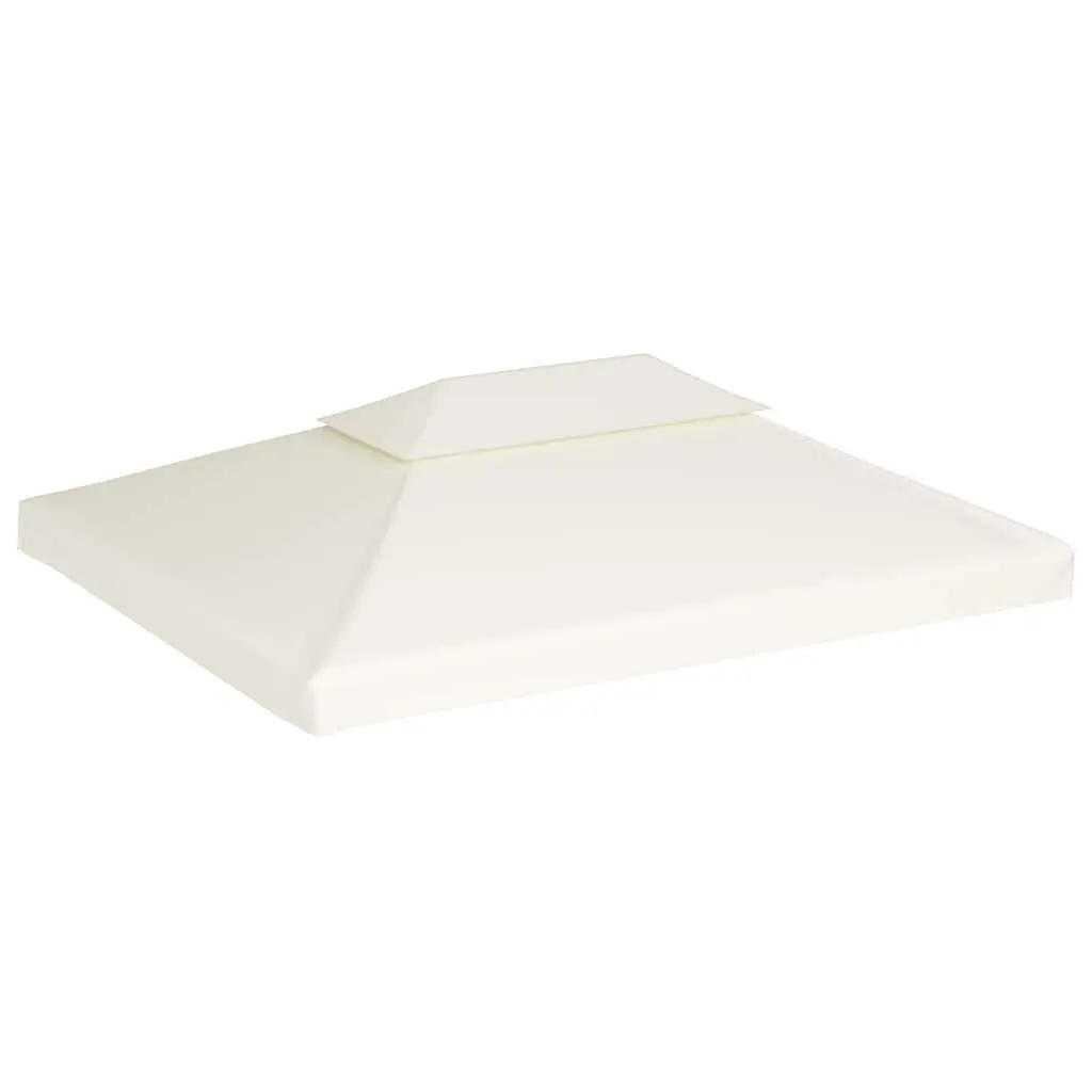 Water-Resistant Gazebo Canopy Top Cover Replacement Cream White 3m x 4m 310gsm with Grommet Rings for Drainage