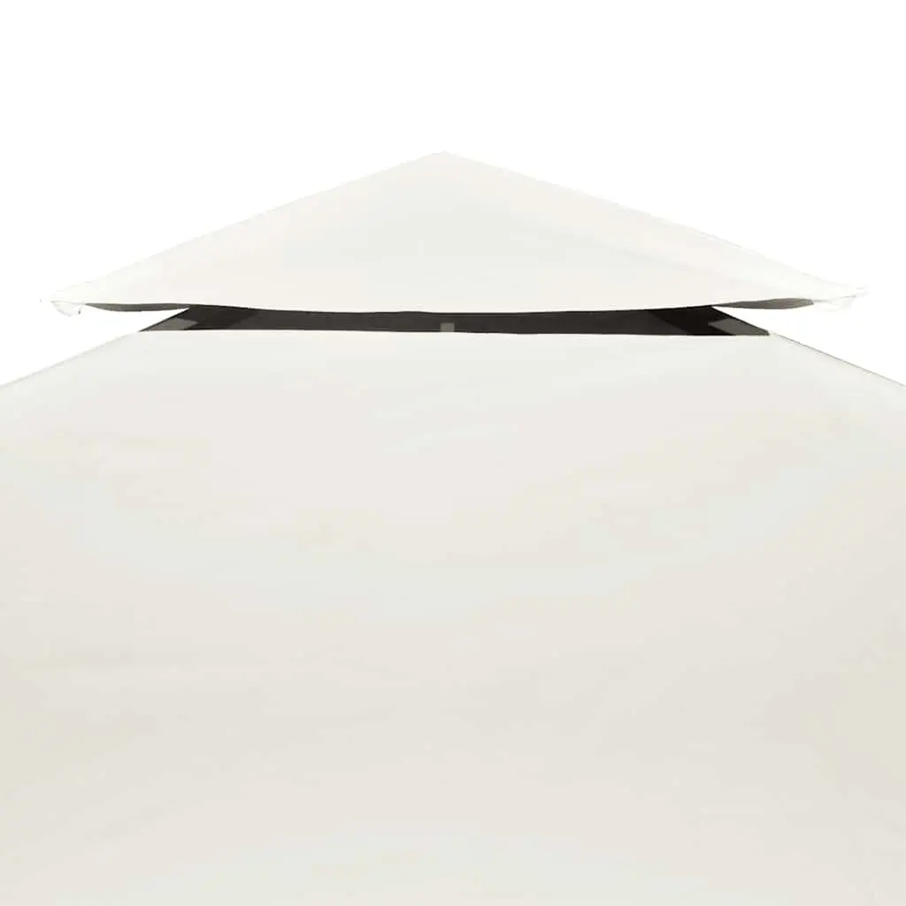 Water-Resistant Gazebo Canopy Top Cover Replacement Cream White 3m x 4m 310gsm with Grommet Rings for Drainage