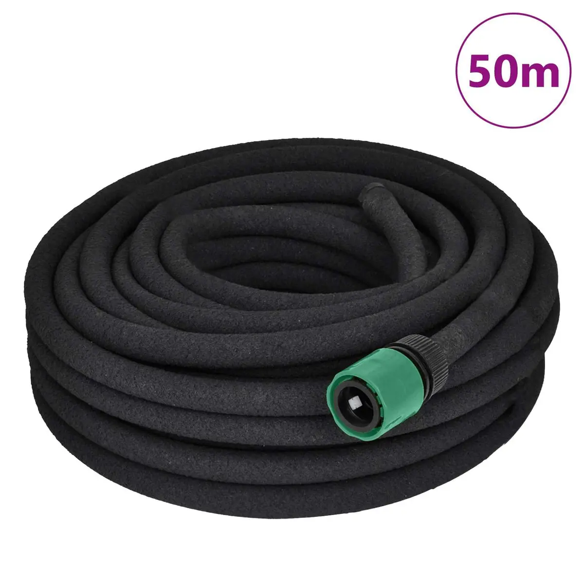 Soaker Hose Weather Resistant 50m Black 1/2" Connector