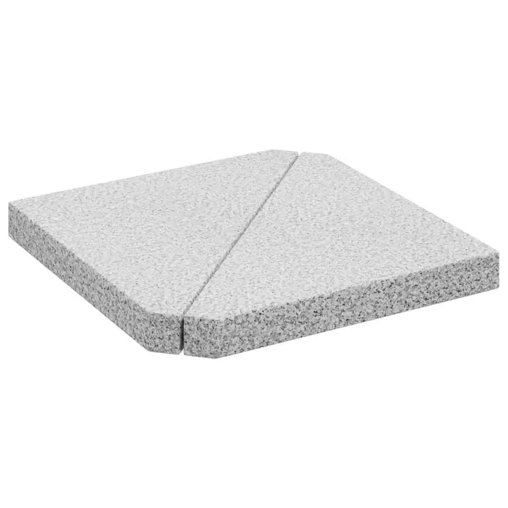 Umbrella Weight Plates 2 pcs Grey Triangular Outdoor Parasol Base Stand Anchor