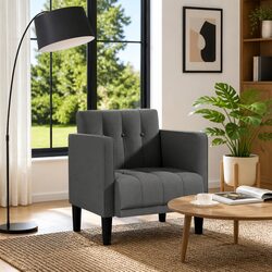 Versatile Grey Arm Chair for Home and Office Use