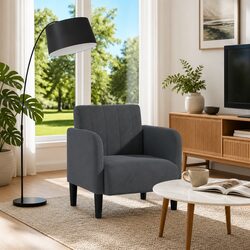 Practical Grey Velvet Arm Chair for Everyday Use