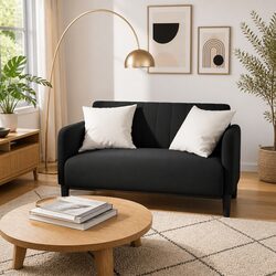 Versatile Black Loveseat Sofa for Everyday Use