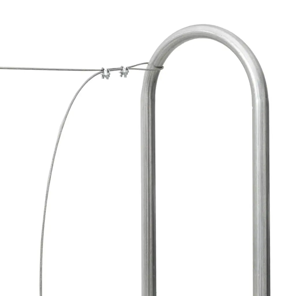 Log Rack Galvanised Steel 150x25x150 cm Silver Firewood Storage Holder Stand