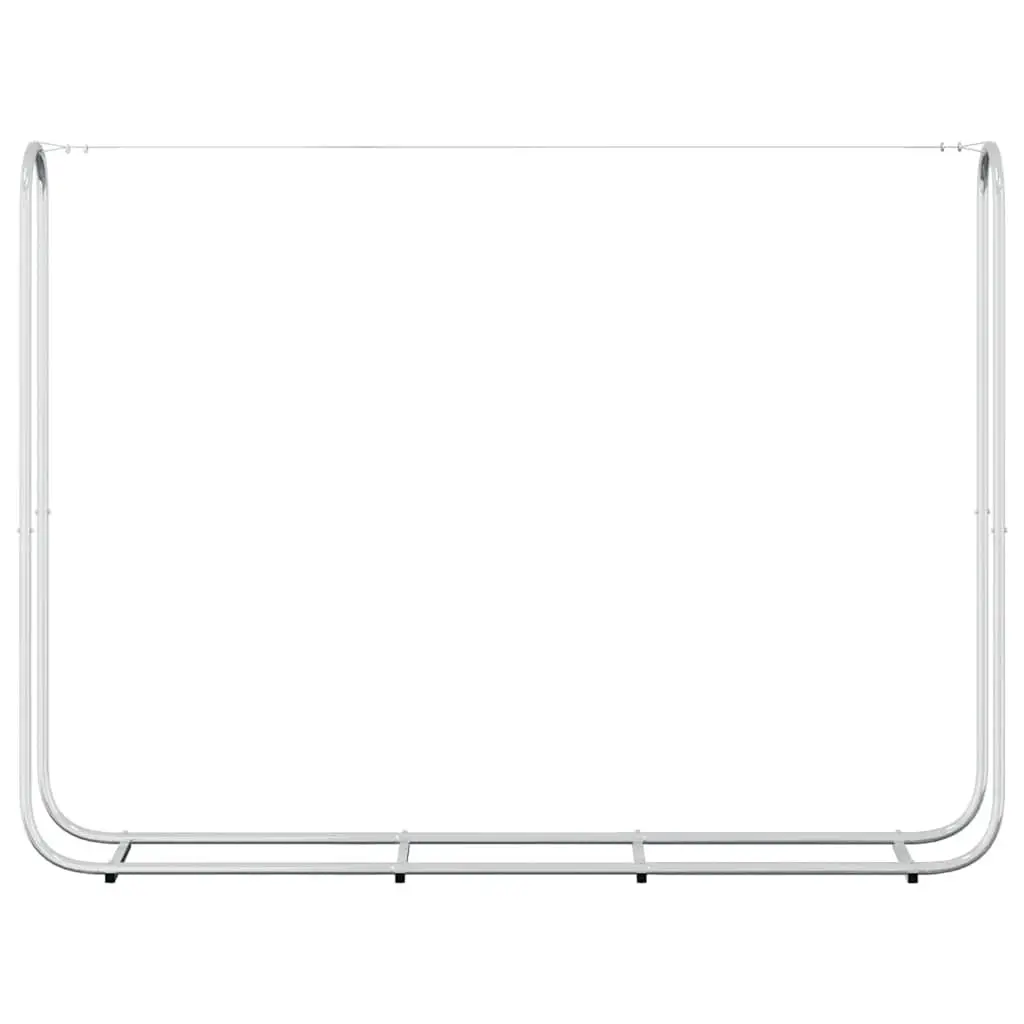 Firewood Rack Galvanised Steel 200x25x150 cm Silver Log Storage Holder Garden Outdoor