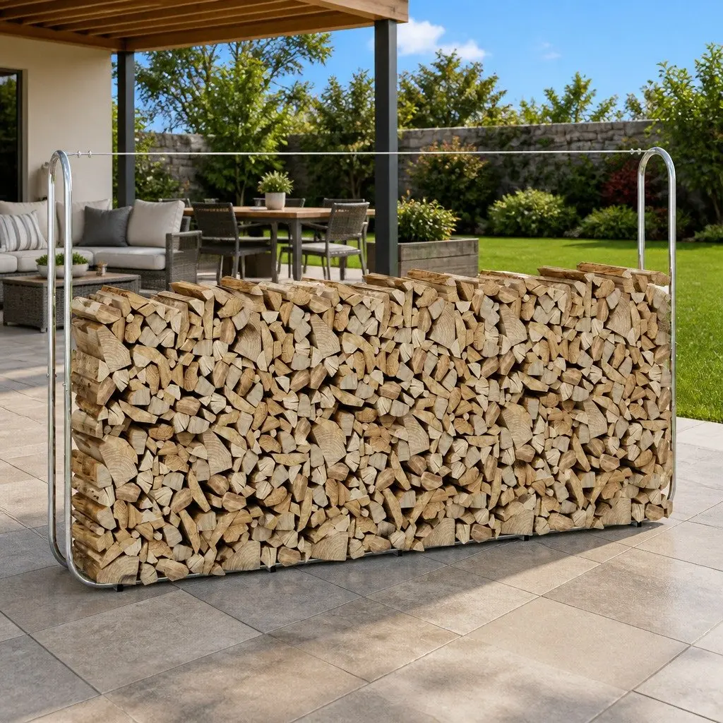 Firewood Rack for Outdoor Log Organization 250x25x150 cm