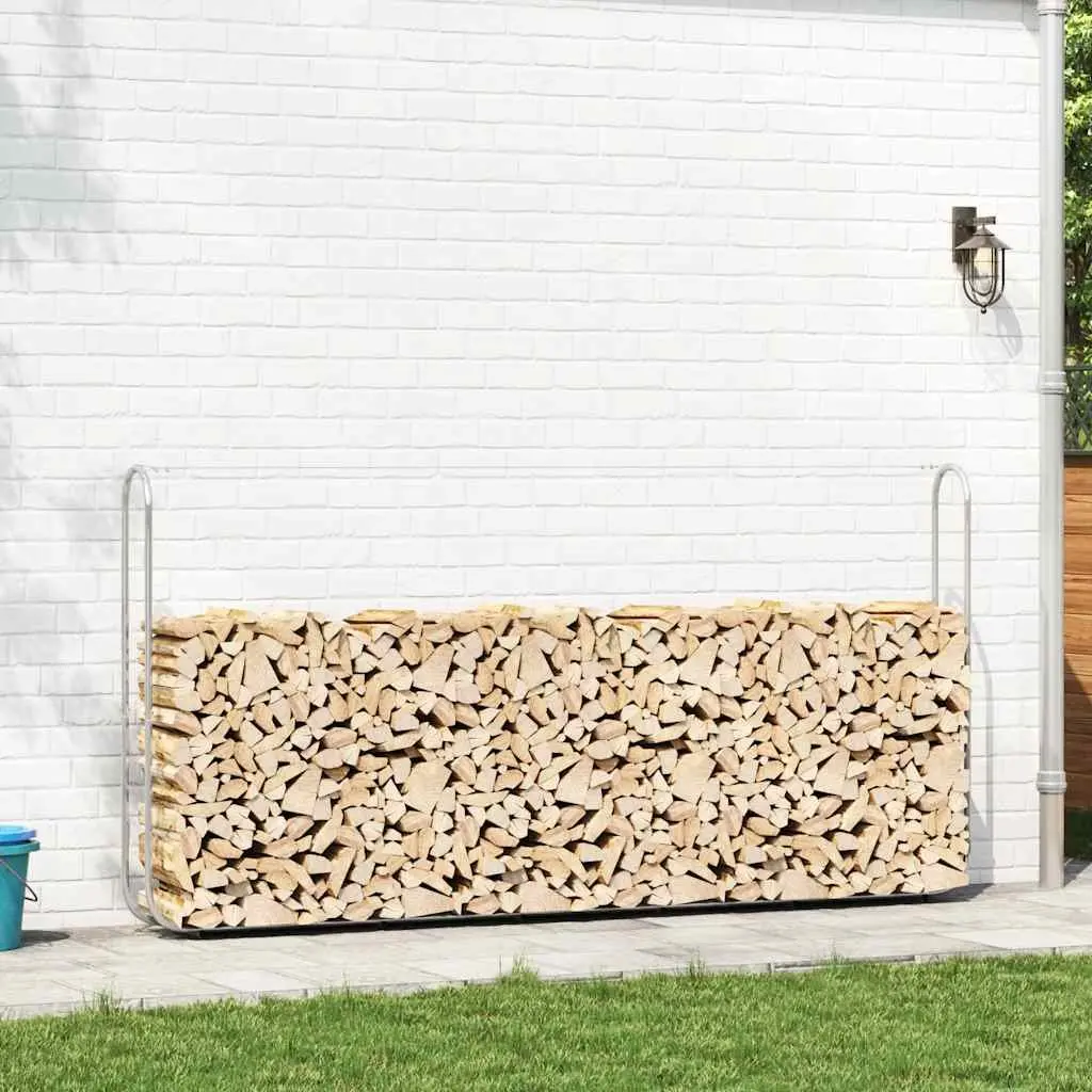 Firewood Rack Log Storage Holder Galvanised Steel Elevated Design Large Capacity
