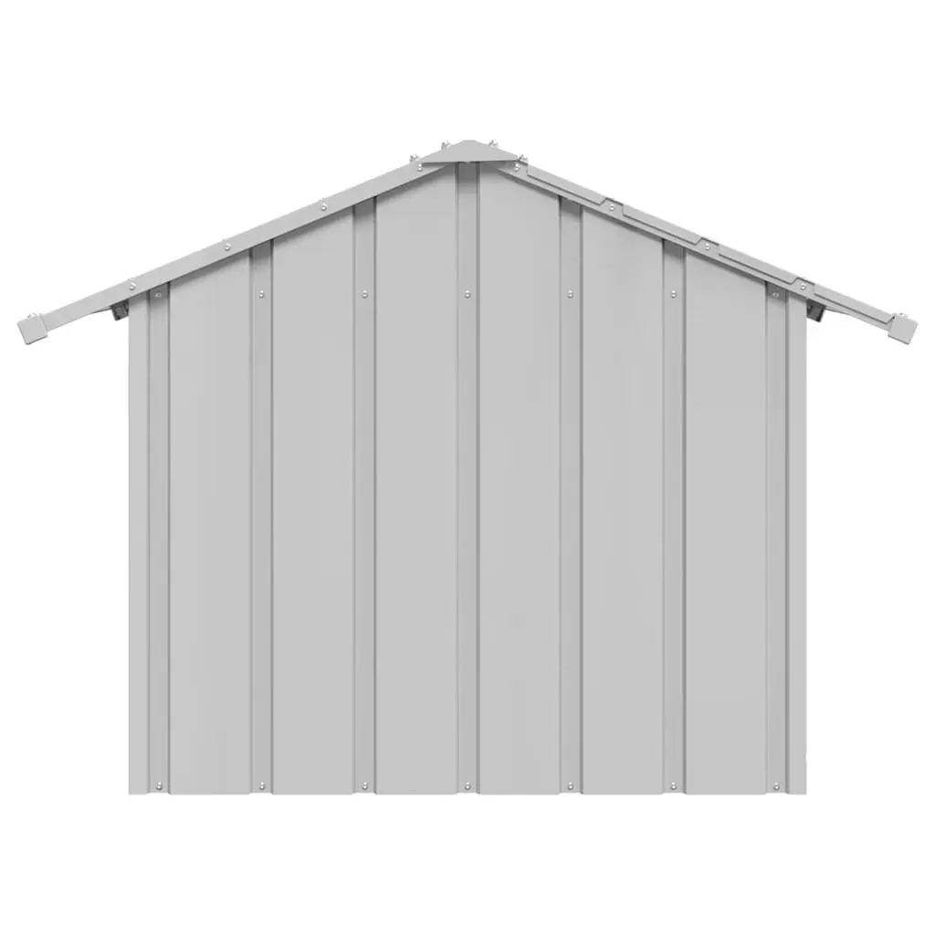 Dog House Galvanised Steel Outdoor Shelter 85 x 107 x 81 cm Grey