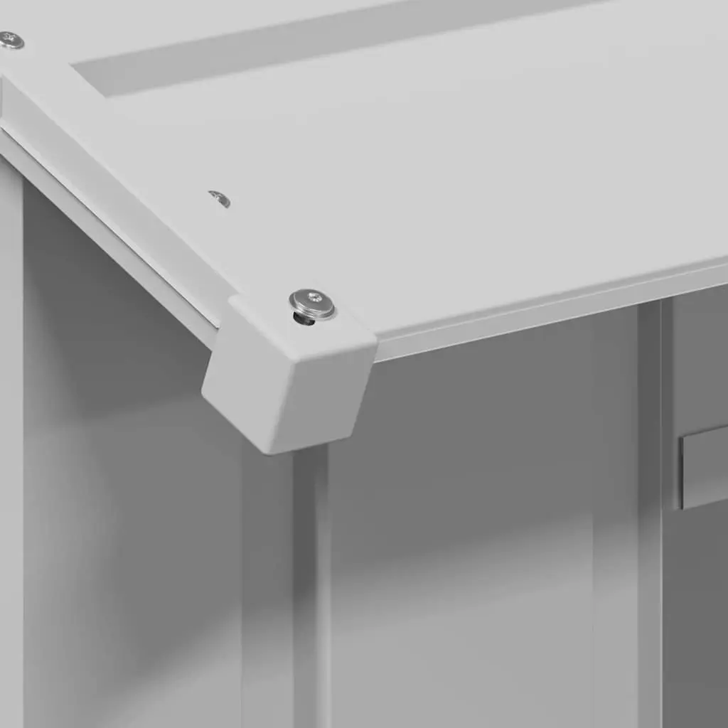 Dog House Galvanised Steel Outdoor Shelter 85 x 107 x 81 cm Grey