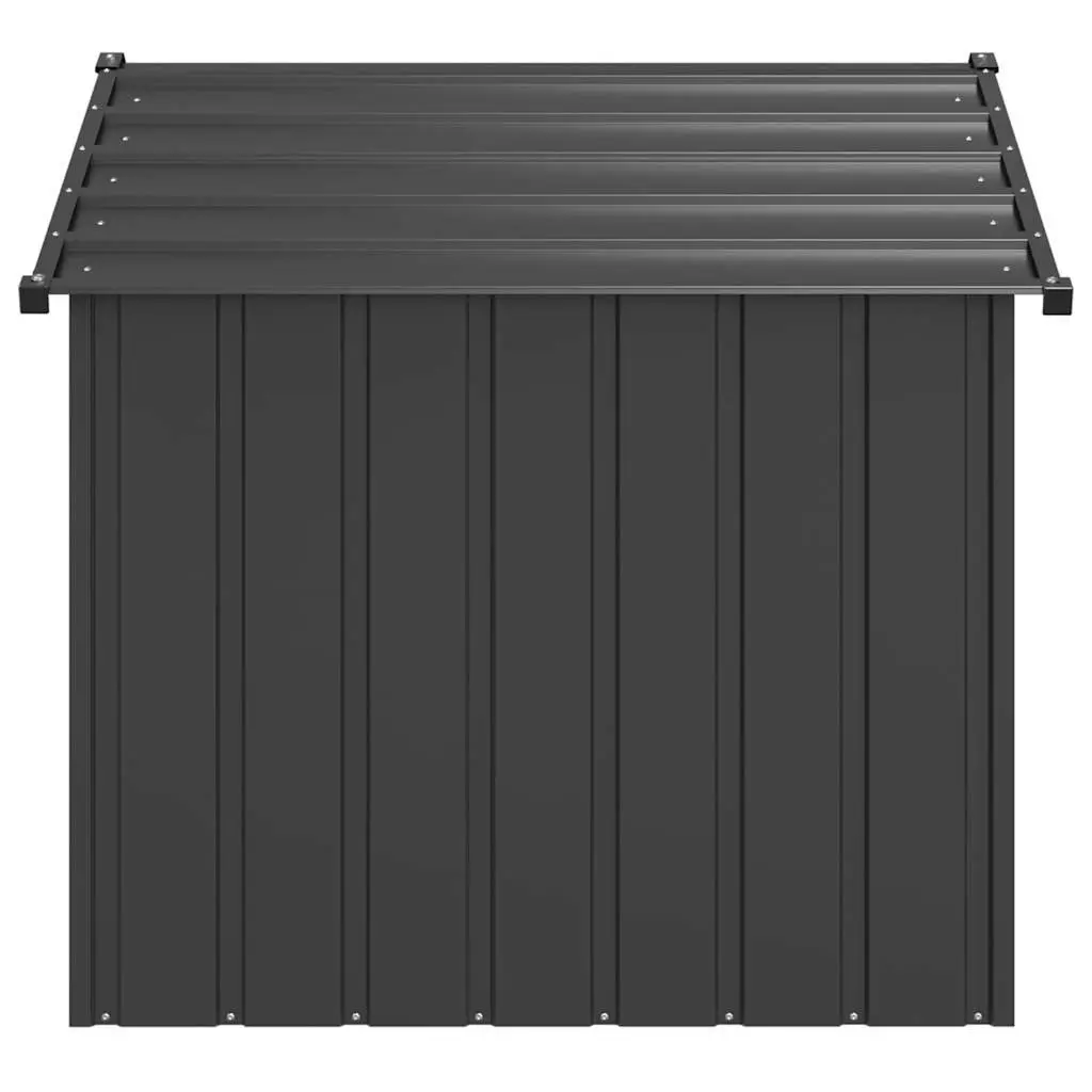 Dog House with Roof Galvanised Steel Outdoor Pet Shelter Puppy Kennel