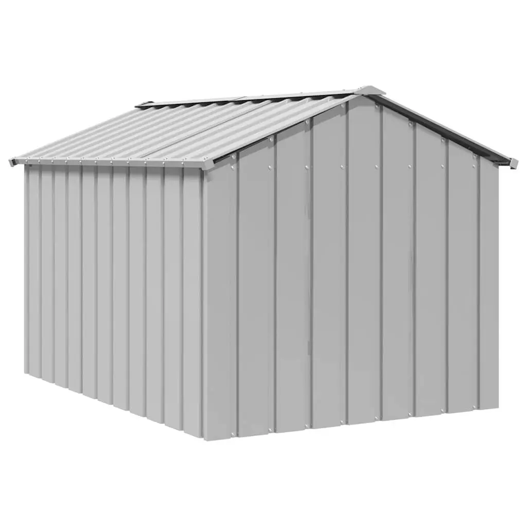 Dog House Galvanised Steel Outdoor Pet Shelter 113 x 153 x 101 cm Grey