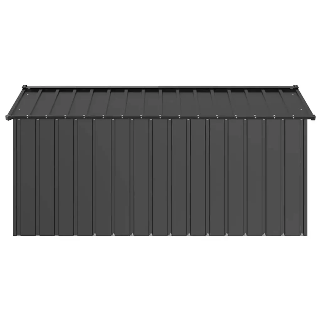 Dog House Galvanised Steel Outdoor Shelter 114 x 202 x 101 cm Anthracite