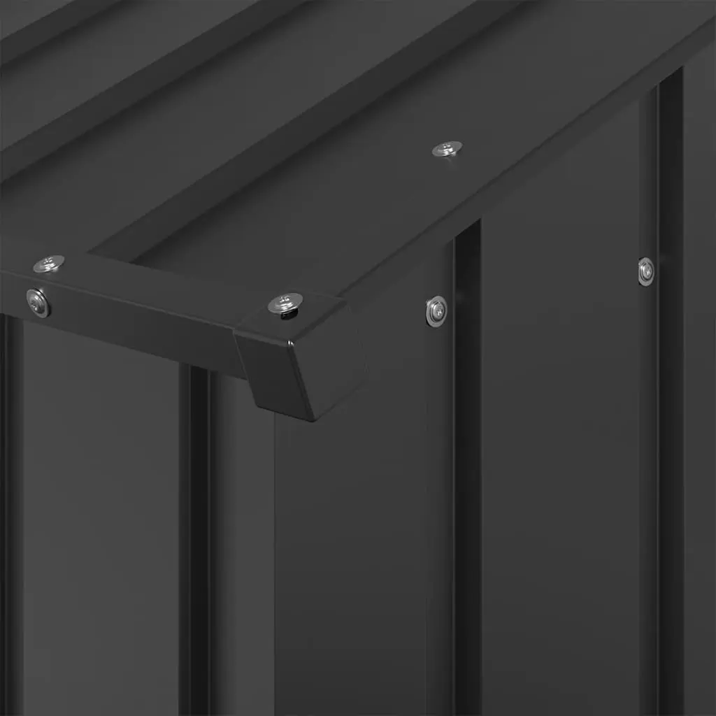 Dog House Galvanised Steel Outdoor Shelter 114 x 202 x 101 cm Anthracite