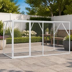 Bird Cage Anthracite Outdoor Garden Galvanised Steel 208 x 102 x 108 cm Modern