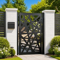 Black Steel Garden Gate for Home Use