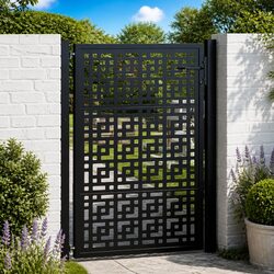 Versatile Black Garden Gate 100x125cm for Home Use