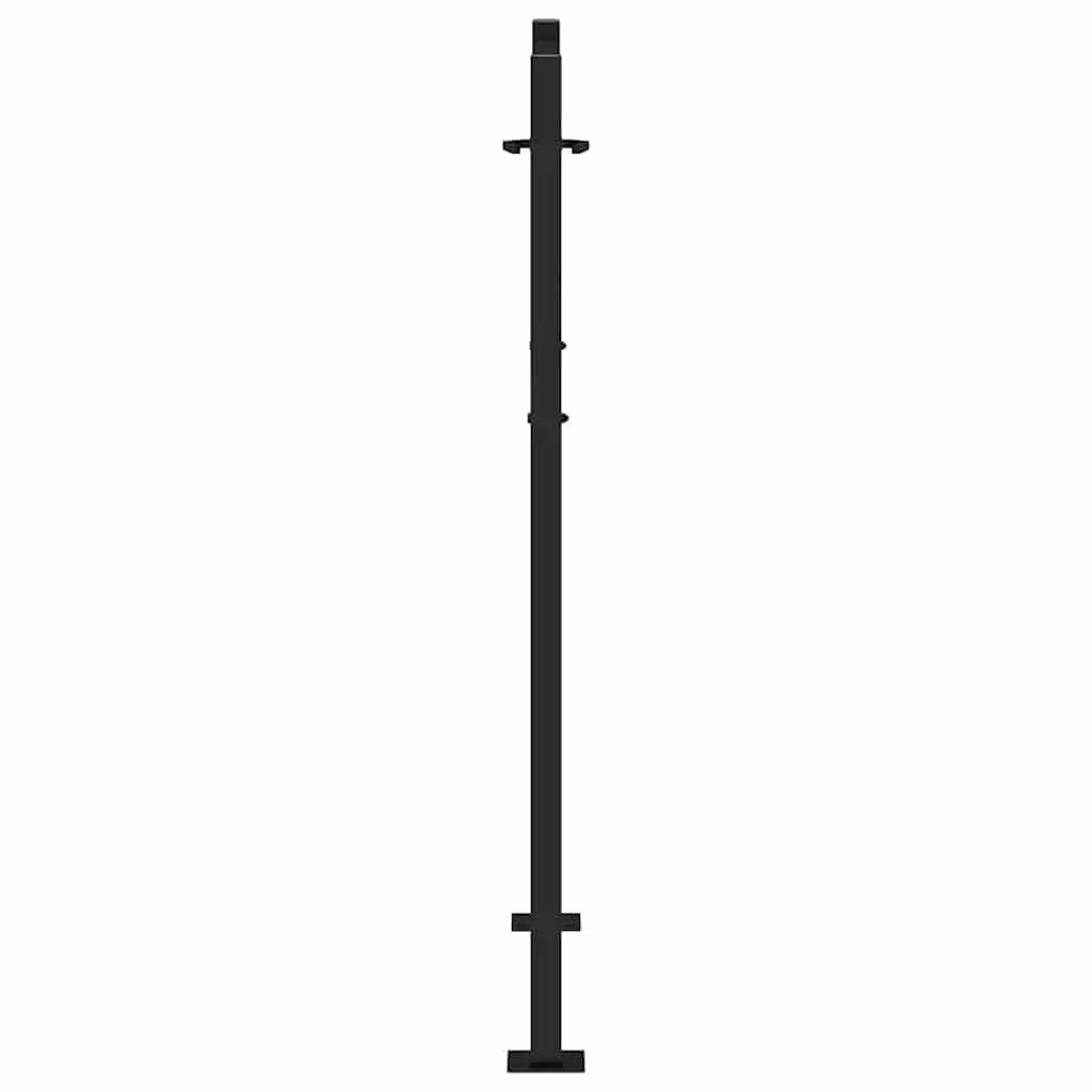 Garden Gate Steel Black 100x125cm Outdoor Fence Entry Security Door Cross