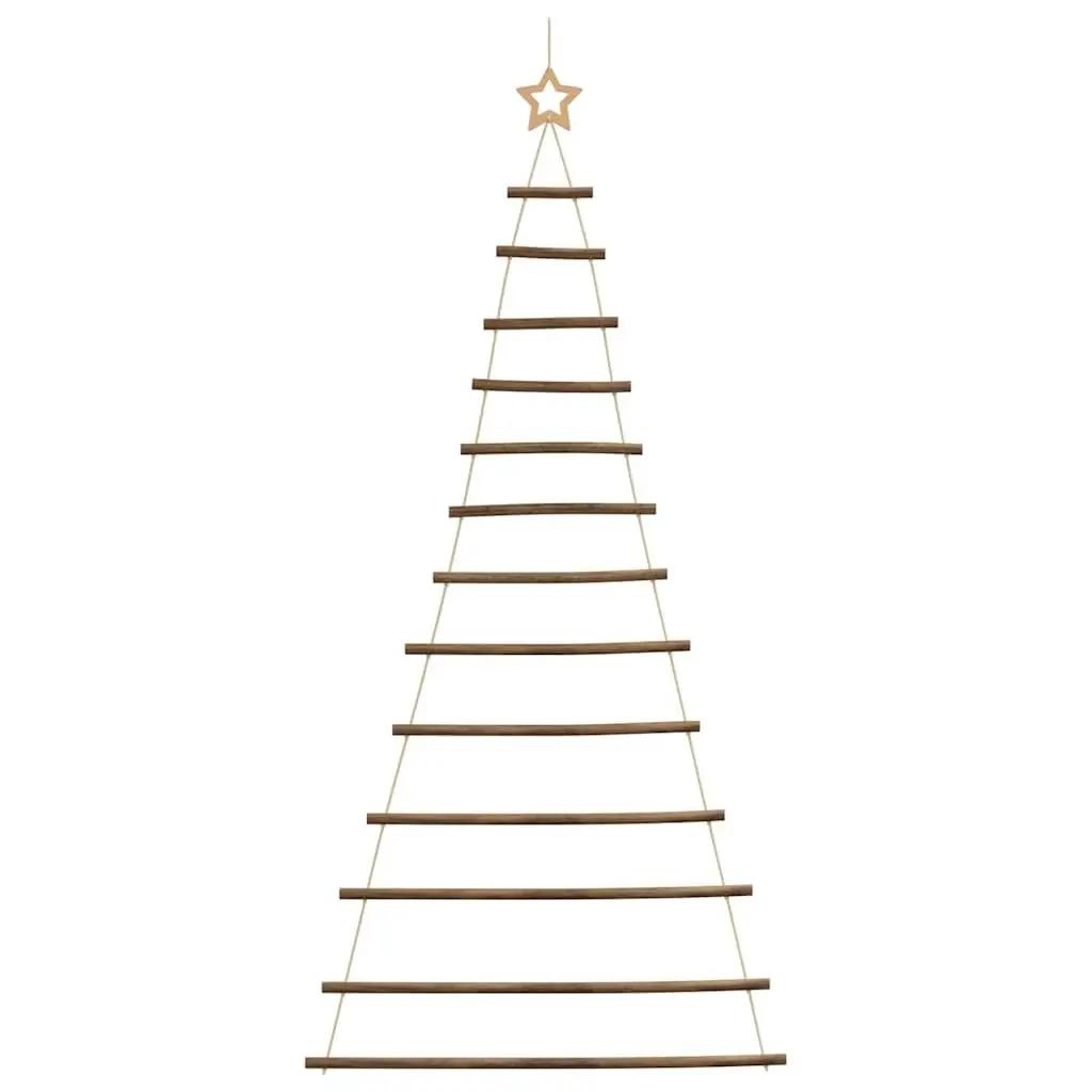 Hanging Christmas Tree Decoration 86x180 cm Natural Wood Branch Wall Door