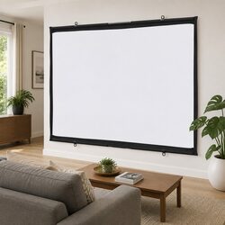 Versatile 60 Inch Wall-Hanging Projection Screen for Any Room