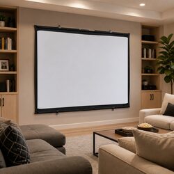 Practical 72 Inch Wall-Hanging Projection Screen 4:3
