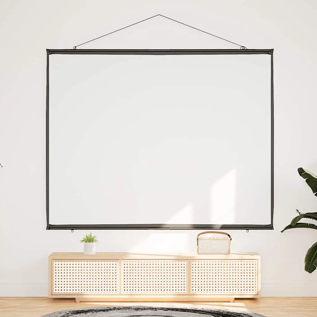 Projection Screen Wall-Hanging 100 Inch Matte White Polyester Fabric