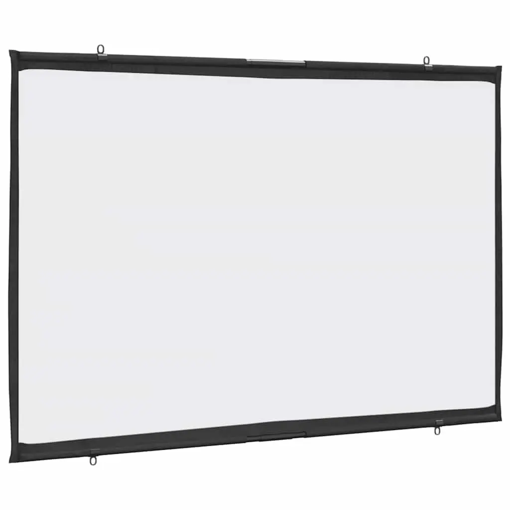 Projection Screen Wall-Hanging 72 Inch Matte White Polyester for Home Theater Office Classroom
