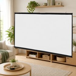 Versatile 100 Inch Wall-Hanging Projection Screen